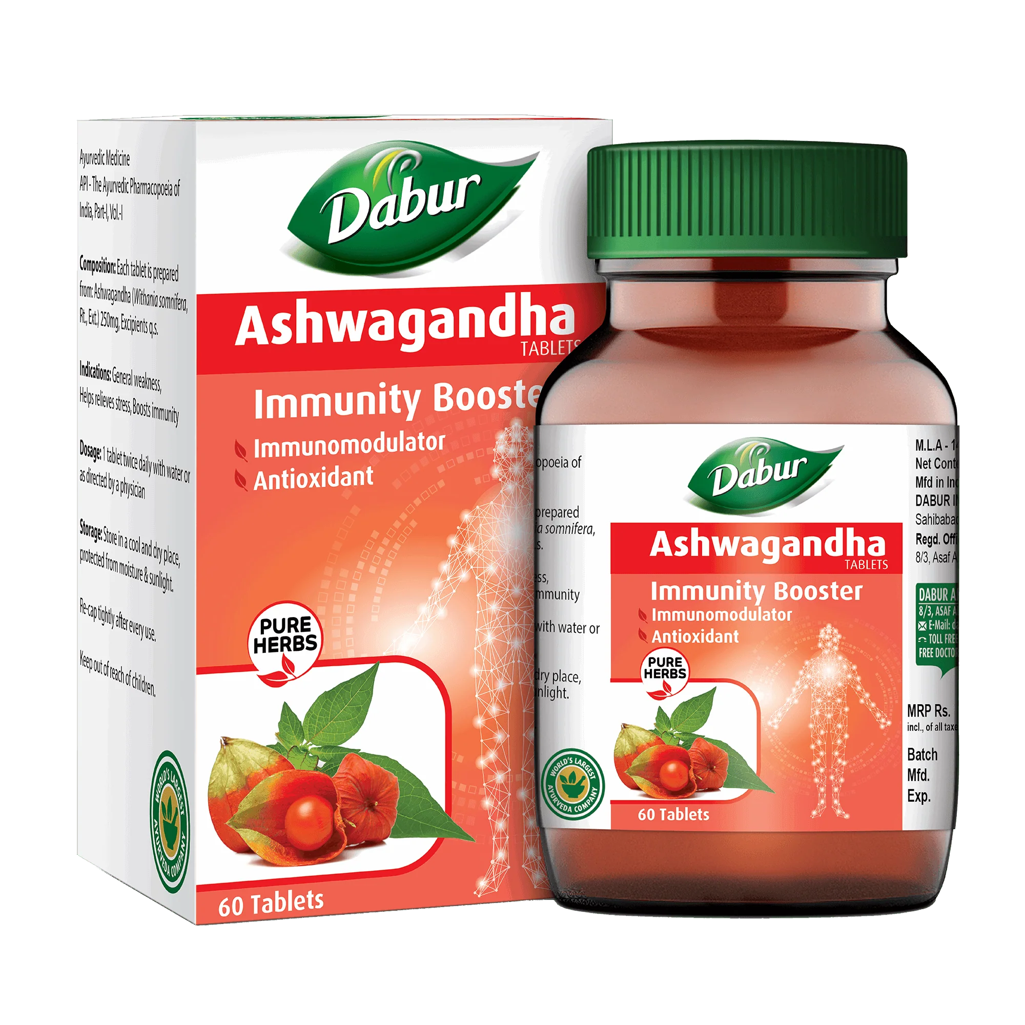 Dabur Ashwagandha Tablets | Stress Relief | Rich in Antioxidants | Immunity Booster
