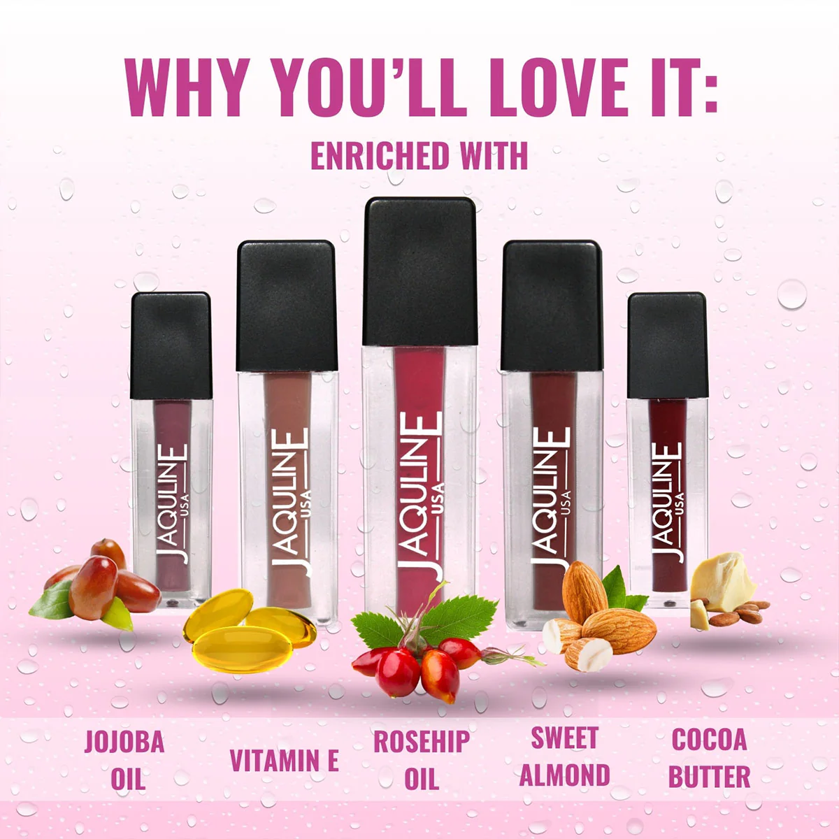 Jaquline USA Pout Power Liquid Mini Lipstick (1.25ml Each) - Image 3