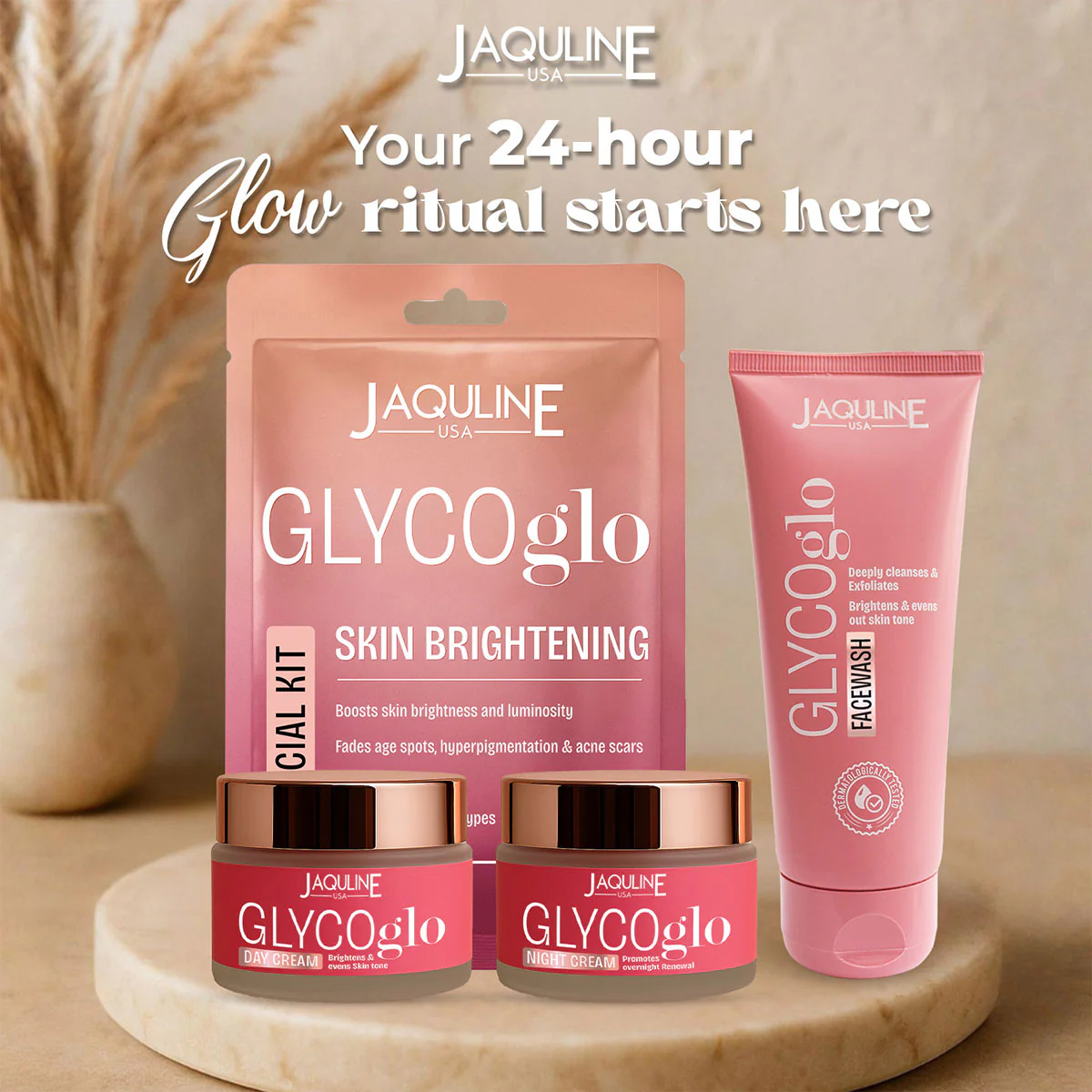 Jaquline USA Radiance GLO Glycolic- 5 in one FACIAL KIT - Image 5